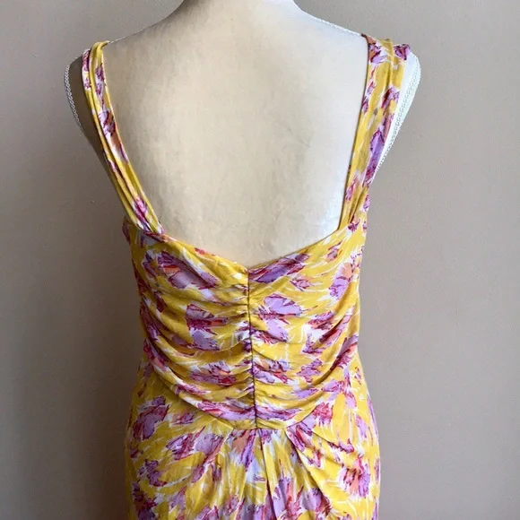 Diane von Furstenberg yellow printed silk dress 8 - Picture 6 of 6